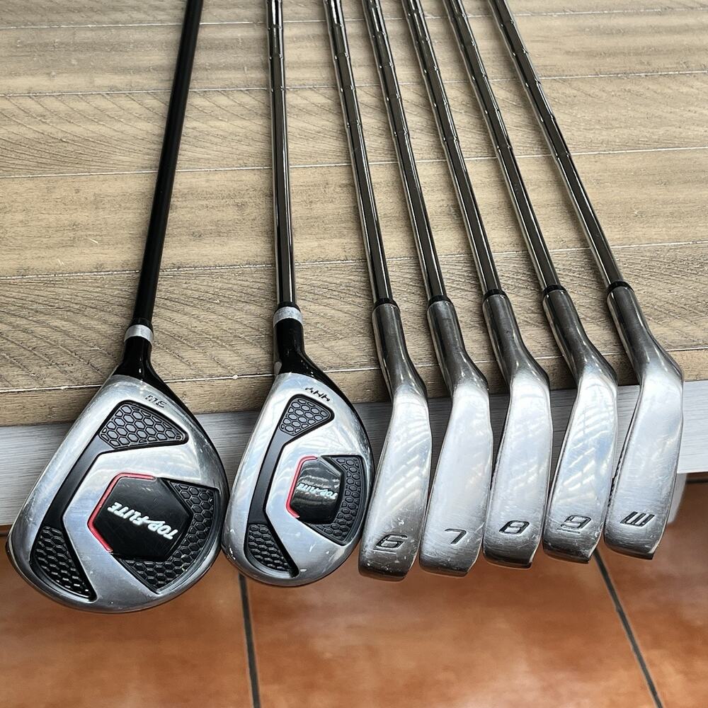 Top-Flite Stainless 3W 4H & 6-PW Iron Set RH Men's Flex Graphite Steel Shafts - Picture 2 of 12